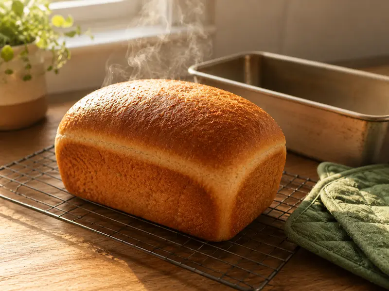 sourdough sandwich bread cooling rack